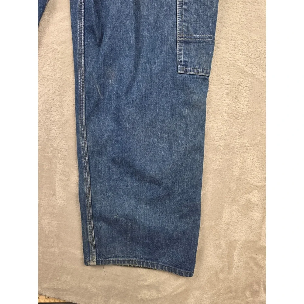 Vintage OshKosh B'gosh Bib Overalls Men 34x28 Blue Vestbak Denim USA Union Made